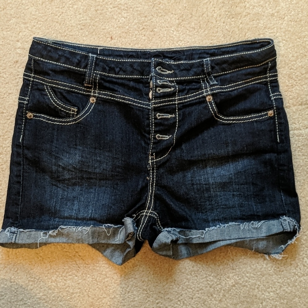 High waisted shorts.